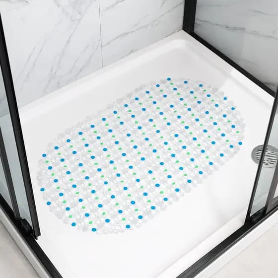 TAPETE PARA BANHEIRO COM VENTOSA ANTIDERRAPANTE PARA BOX  35 CM X 65CM clink sortido