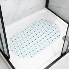 TAPETE PARA BANHEIRO COM VENTOSA ANTIDERRAPANTE PARA BOX  35 CM X 65CM clink sortido