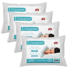 KIT Travesseiro Carisma Suporte Médio 100% Microfibra 50x70cm - Dois M Textil