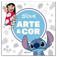 Livro de Colorir Stitch Arte e Cor - 36 Páginas Grandes (27x27cm)
