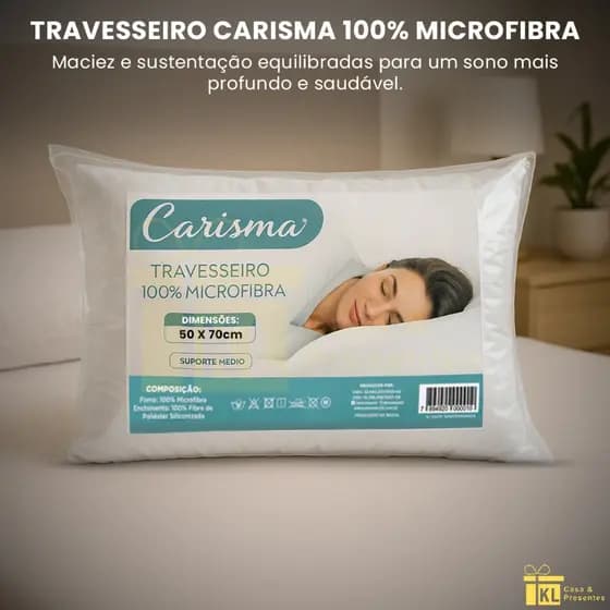 Kit com 4 Travesseiros 50x70 Toque Macio Suporte Médio Para Pescoço Fibra Siliconizada Lavável Sono