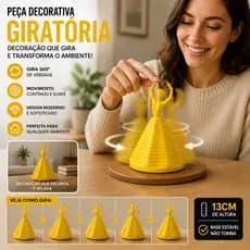 Peça Decorativa Giratória 3D Para Mesa | Enfeite Moderno Criativo Casa Escritório