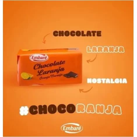 Caramelo Chocolate Laranja 60 Unidades - Embaré