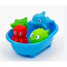 Brinquedo de Banho Infantil Conjunto Bichos na Banheira