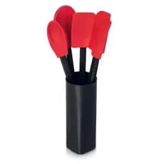 Lar e Lazer - Kit Utensílios de Cozinha Vermelho 6 Peças