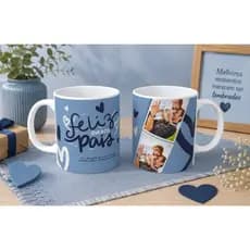 Caneca Dia dos Pais Personalizada com Foto | Presente Criativo para Pai 350ml