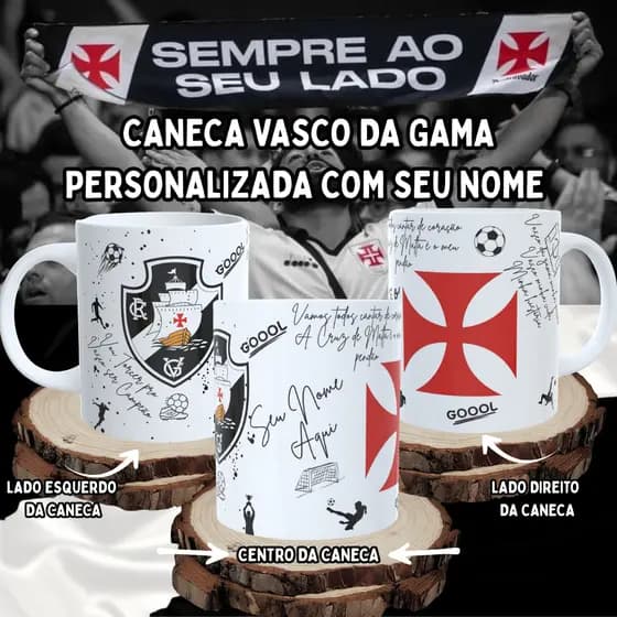 Caneca Personalizada Com Nome | Porcelana ou Polímero 325ml | Presente Torcedor| Time| Caneca de time|Time Carioca