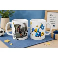 Caneca Personalizada com Foto Dia dos Pais | Presente para Pai | Porcelana Premium 350ml