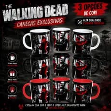 Caneca The Walking Dead Personalizada | Negan | Branca, Preta ou Vermelha | Presente Criativo|Porcelana 325mlGeek