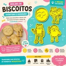 Kit 4 und - Cortador de Biscoito Adventure Time