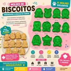 Kit 11 und - Cortador e Marcador de Biscoitos Halloween Filmes de Terror (5 a 6cm)
