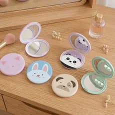Espelho De Bolsa Dupla Face Compacto Fofo Portátil  | 8 Modelos
