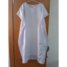 Alaka Branco, com renda de guipir, com Ojá branco (Pano de cabeça) Umbanda Candomblé