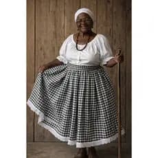 Saia Preta velha Umbanda Candomblé Afro