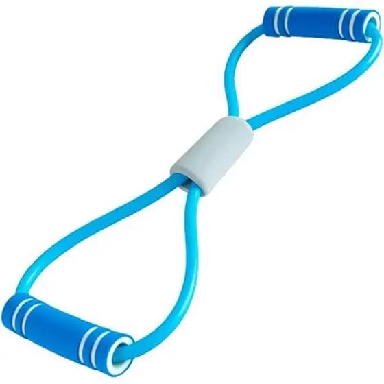 Faixa de Exercício em Forma de 8, Elástico de Resistência para Fitness, Azul