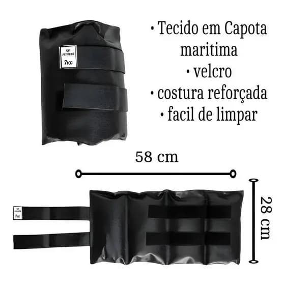 Tornozeleira 7kg Unidade Caneleira Profissional Fitness