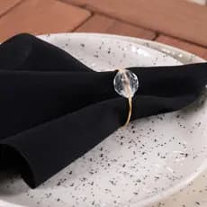Anel para Guardanapo Cristalino 2 peças 4cm x 3cm Argola