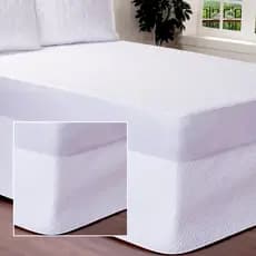 Saia para Cama Box Matelassada Ajustável Microfibra | Solteiro Casal Queen | Elegante e Sofisticada