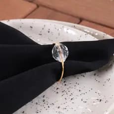 Kit Anel para Guardanapo Brilho Cristalino Natal | Argola Natalina 2 a 12 Peças | Mesa Posta Natal