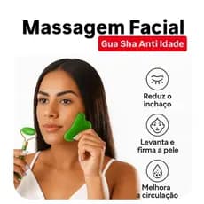Placa Massageadora Jade Gua Sha Medicina Chinesa Alívio do Estresse & Rejuvenescimento Facial Relaxa
