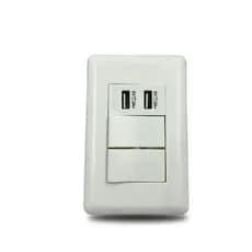 Tomada USB Duas Entradas Carregador Celular