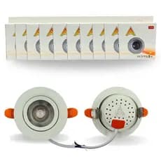 Kit 10 Pcs Luminária led  Spot Dicroica Super Led Redondo Sanca Bivolt 5 Watts