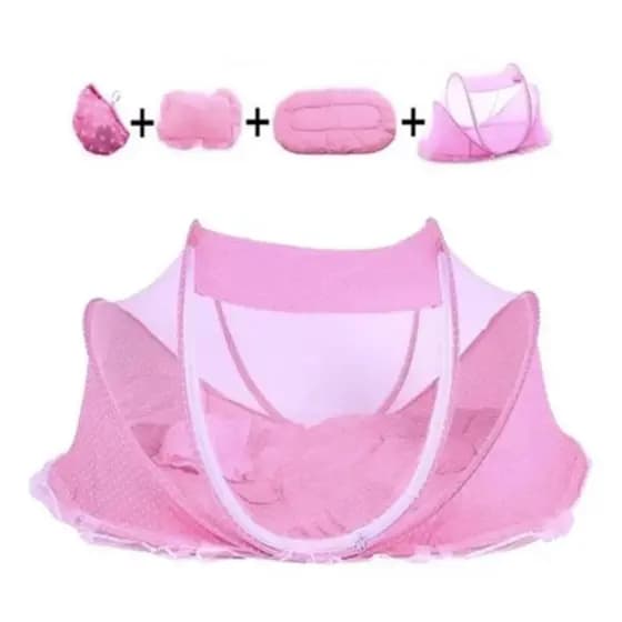 Berço Mosquiteiro Portátil Dobrável com Canção de Ninar: Conforto e Proteção para o Sono do Bebê