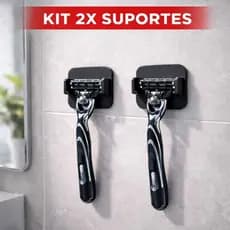 Kit 2 Suportes Para Prestobarba Gilete Gillette Organizador De Lâmina Banheiro Parede Adesivo Sem Furo