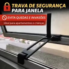 Trava de Segurança para Janela Basculante Anti Queda Criança Proteção Residencial Apartamento Limitador de Abertura