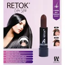 Batom Retoque de Raiz para Cabelo e Barba Castanho Medio Anaconda 3g