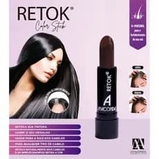 Batom Retoque de Raiz para Cabelo e Barba Castanho Escuro Anaconda 3g