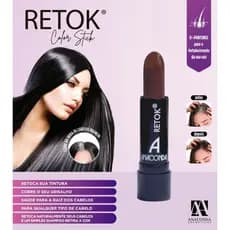 Batom Retoque de Raiz para Cabelo e Barba Castanho Claro Anaconda 3g