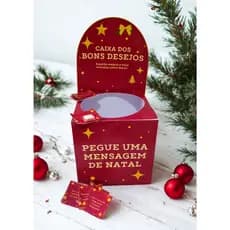 Natal CAIXA NATAL MOTIVACIONAL + 72 tags motivacionais - Caixa Natal não acompanha bala/Caixa desmontada
