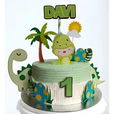 Topo de Bolo Dino Baby Personalizado/ Topo Dinossauro/Bebê Dinossauro