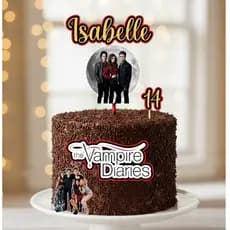 Topo de Bolo Topper Diários de um vampiro/ Topper The Vampire Diaries