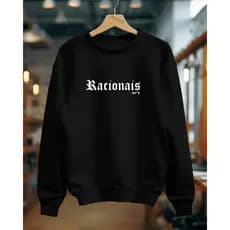 Moletom Masculino Estiloso Casaco Masculino Inverno Moletom Gola Careca Racionais MC's