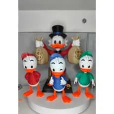 Boneco Decorativo Estilo Cartoon Tio patinhas Sobrinhos Pato | Presente Criativo Colecionáveis