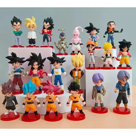 Dragon Ball Figures Saiyan Goku Mini Anime Figure Bonecos Dragon Ball Z - Colecionaveis