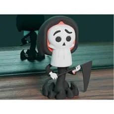Action Figure Ceifador Kawaii Decorativo | Miniatura Colecionável Impressão 3D | Presente Geek