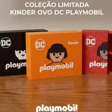 Expositor para Miniaturas Colecionáveis Playmobil Herois D.C Kinder ovo Feito em 3d