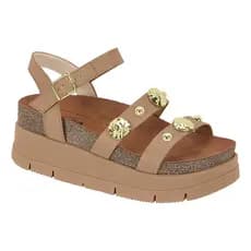 Sandália Moleca Plataforma com Detalhe Dourado 5513104