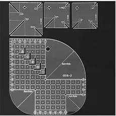 04 Reguas Gabarito Canto Mitrado Caixa Leite Curvas Quadrados Patchwork Cristal