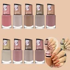 LINDA E DELICADA COLEÇÃO: TO DE NUDE- CORA COM 9 ESMALTES 10 ML KIT ESMALTE