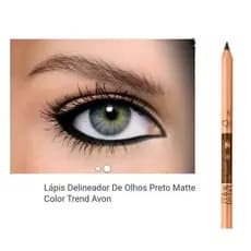 Lapis para Delinear os Olhos Color Trend preto matte 1,1g avon