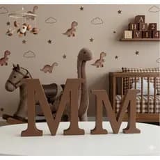 Letra Decorativa Personalizada Quarto Infantil Aniversário Chá de Bebê Prateleira Nicho Cores