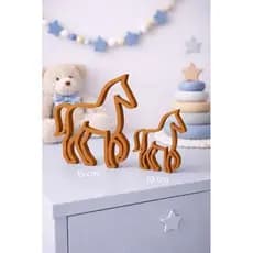 Cavalo Decoração Quarto Bebe Menino Cowboy Nicho Prateleira Minimalista Cores