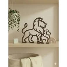 Leão Decorativo Quarto bebê Menino Safari Nicho Prateleira Minimalista Cores