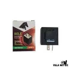 Relê 12v Para Pisca Setas Led Moto 2 Pinos Universal Strobo