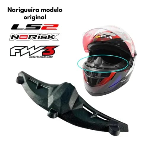 Narigueira Com Respiro Baixa Modelo Original Capacete Ls2 Norisk Fw3 n10