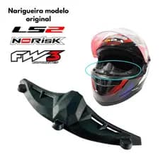 Narigueira Com Respiro Baixa Modelo Original Capacete Ls2 Norisk Fw3 n10